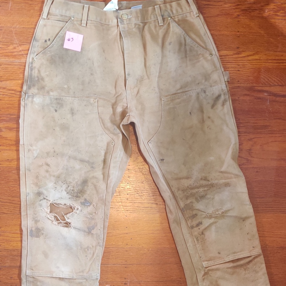 38 x 32 Carhartt Double Knee Work Dungaree loose